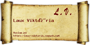Laux Viktória névjegykártya